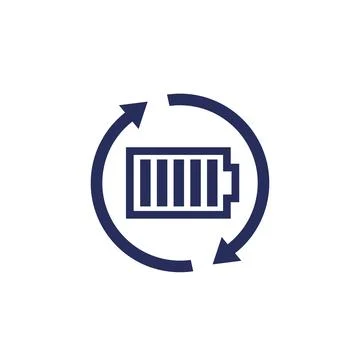 Battery swap icon, replace a battery pictogram イラスト素材