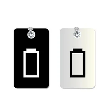 Battery symbol set Stock Illustration