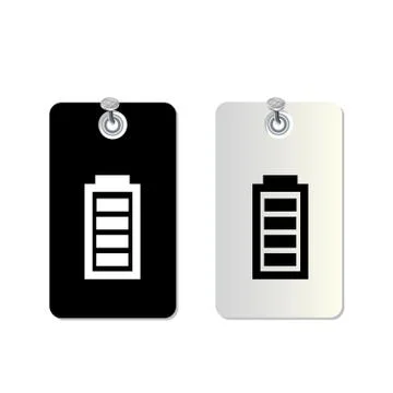 Battery symbol set Stock Illustration