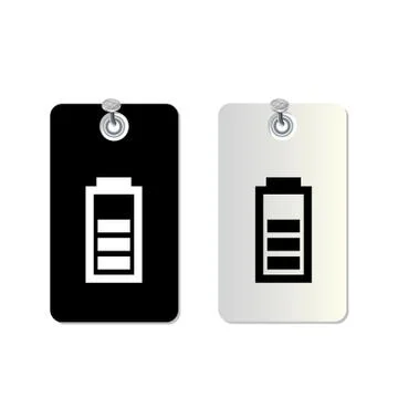 Battery symbol set Stock Illustration
