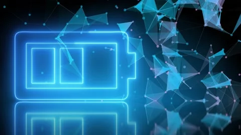 Battery technology of the future renewable energy power storage Stock Footage 164187737