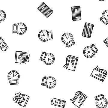 Battery technology power electric seamless pattern vector Illustrazione stock
