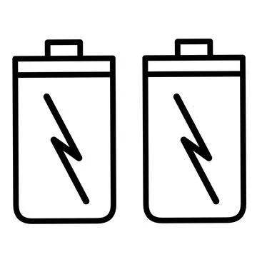 Battery vector graphic illustration Illustrazione stock