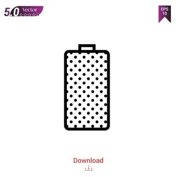 Battery vector icon. Best modern, simple, isolated, flat icon for website design Stock Illustration