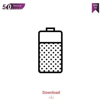 Battery vector icon. Best modern, simple, isolated, flat icon for website design Stock Illustration