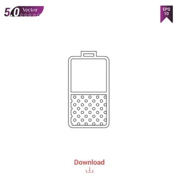 Battery vector icon. Best modern, simple, isolated, flat icon for website design Stock Illustration