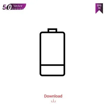 Battery vector icon. Best modern, simple, isolated, flat icon for website design Stock Illustration