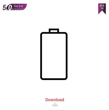 Battery vector icon. Best modern, simple, isolated, flat icon for website design Stock Illustration