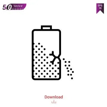 Battery vector icon. Best modern, simple, isolated, flat icon for website design Stock Illustration