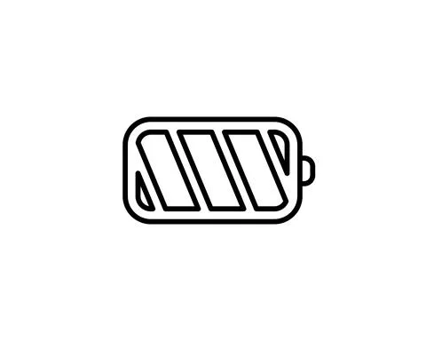 Battery vector icon, charge symbol. Simple, flat design for web or mobile app Stock Illustration