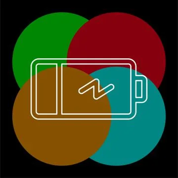 Battery vector icon Stock Illustration