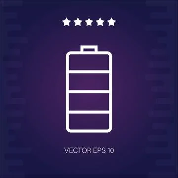 Battery vector icon Illustrazione stock