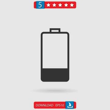 Battery vector icon Illustrazione stock