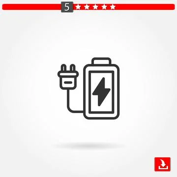 Battery vector icon Stock Illustration