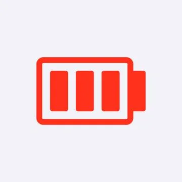 Battery vector icon stock vector illustration flat design Ilustración de archivo