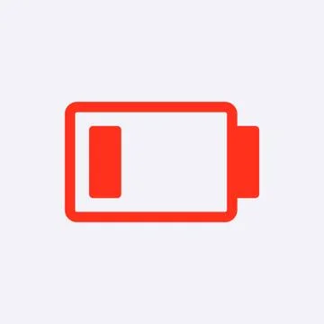 Battery vector icon stock vector illustration flat design Stock Illustration