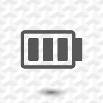 Battery vector icon stock vector illustration flat design Stock Illustration
