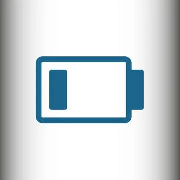 Battery vector icon stock vector illustration flat design Stockillustratie