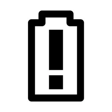Battery Warning Icon Stock Illustration