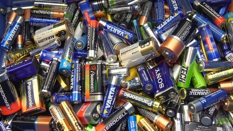 Battery waste Stock Footage 115011849