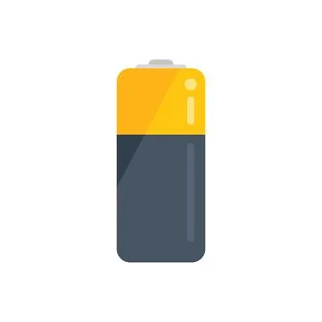 Battery waste icon flat vector. Garbage recycle Stock Illustration