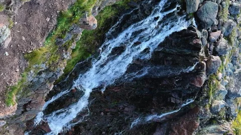 Battery waterfall in Teriberka. Stock Footage 262647492