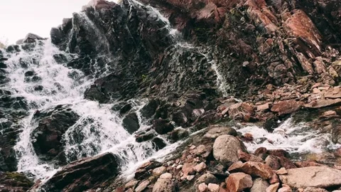 Battery waterfall in Teriberka.  Stock Footage 272576764