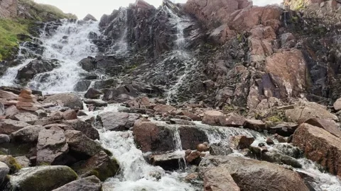 Battery waterfall in Teriberka.  Stock Footage 272577704