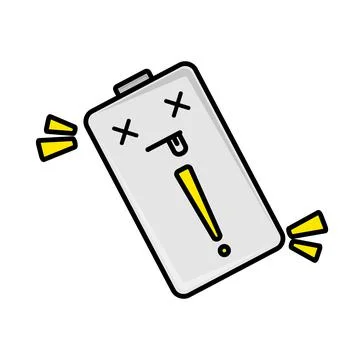 Battery is weak and dying Stock Illustration