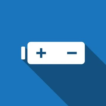 Battery web icon, battery  icon stock vector illustration flat design Stock-Illustration