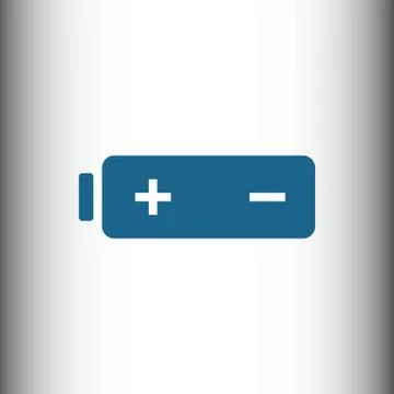 Battery web icon, battery  icon stock vector illustration flat design Stockillustratie