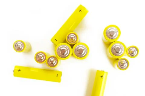Battery on a white background Stock Photos
