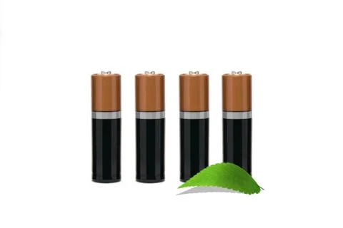 Battery on a white background Foto stock