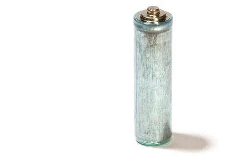 Battery on white Foto stock