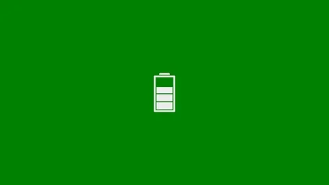Battey Charging Concept - Green Screen, Seamless Loop, 7.5% gray Stock Footage 332531143