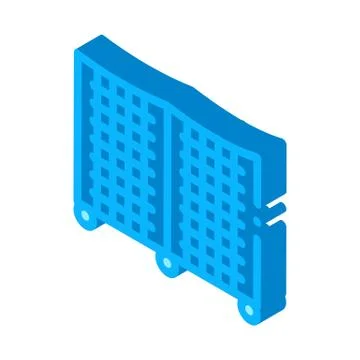 Batting Cage isometric icon vector illustration Stock Illustration