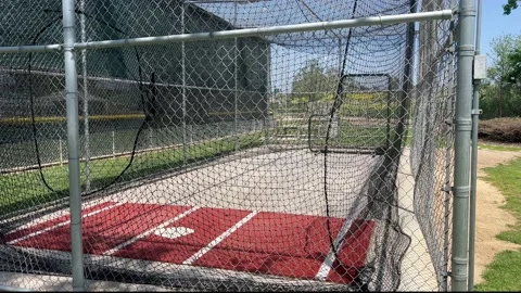 Batting Cage Outside Stock Footage 239755964