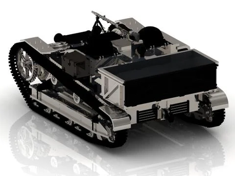 Battle ARMY Tank with Gun on white Stock Illustration