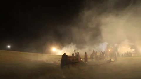 The battle of Austerlitz, traditional reenactment in Czechia Stock Footage 294385409