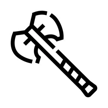 Battle axe weapon icon representing strength and power Ilustração Stock