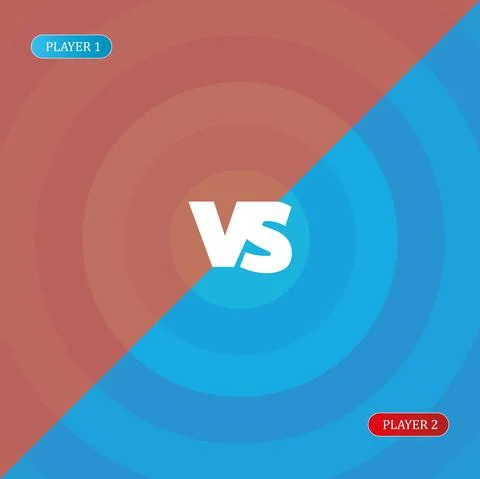 Battle background icon, background player 1 vs player 2. Vector illustration eps Stock Illustration