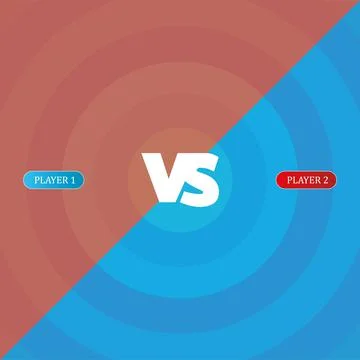 Battle background icon, background player 1 vs player 2. Vector illustration eps Stock Illustration