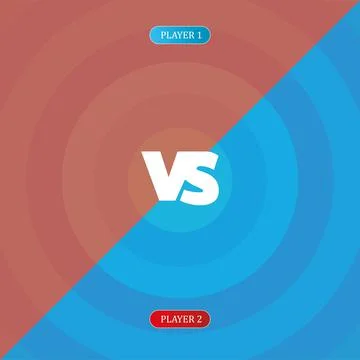 Battle background icon, background player 1 vs player 2. Vector illustration eps Stock Illustration