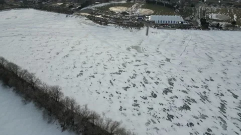 Battle on Bago Wide Drone In Video stock 233909074