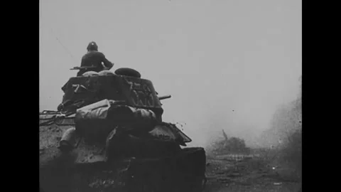 Battle of Berlin. The Red Army offensive Vídeos de archivo 244730260