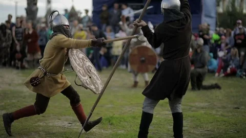 Battle between knights Stock Footage 82359266
