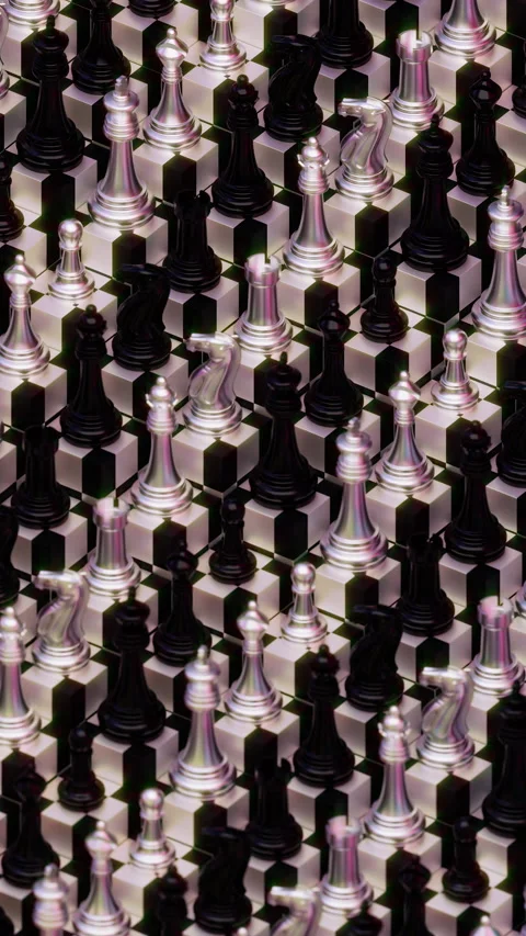Battle Of Chess Pieces Seamless Pattern 02 4K 動画素材 304730933