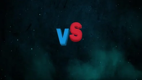 The battle, competition versus  Red and blue motion graphic animation. Video stock 294681270