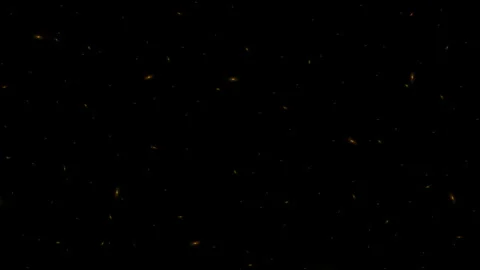Battle Fire Ash Gold Particles on Black Background, Cinematic Ember Overlay Stock Footage 334716597