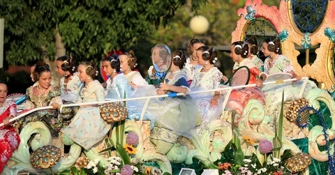 Battle of the Flowers 13 Stock Footage 80394883